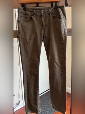 O'Neill Men's Olive Green Slim Jeans with Back Pocket Patch